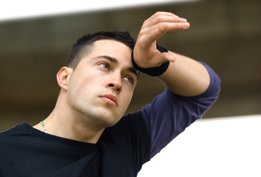 dampak keringat berlebihan di wajah